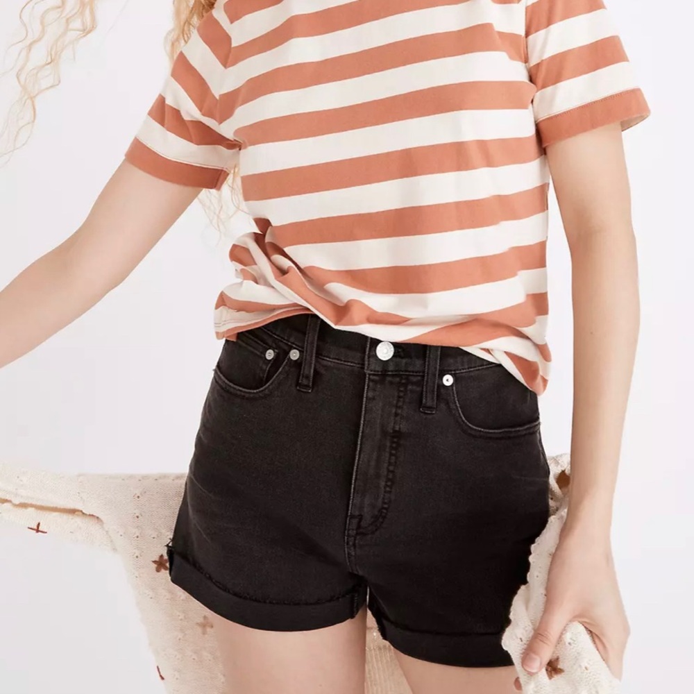 Madewell High-Rise Denim Shorts in Lunar Wash